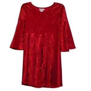 Bonnie Jean Girls Red Velvet  Holiday Dress, Size 16